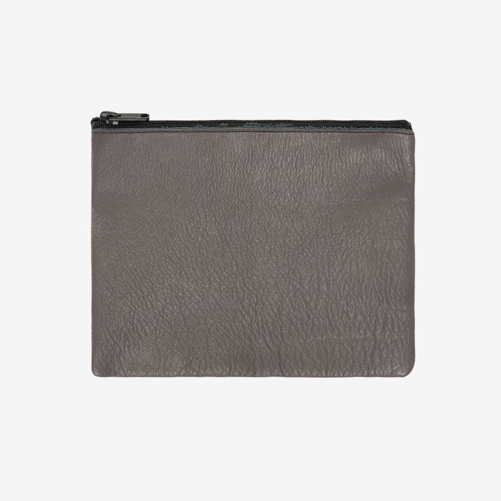 LEATHER CLUTCH With zipper leather purse accessories bag